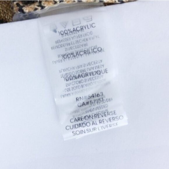 Calvin Klein Cheetah Print Slouchy Sweater Tan Size Large - Picture 4 of 7